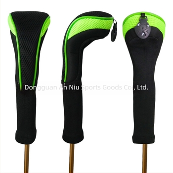 Husă pentru capul de golf cu design de gât lung din plasă, poliester, logo imprimat, personalizare disponibilă