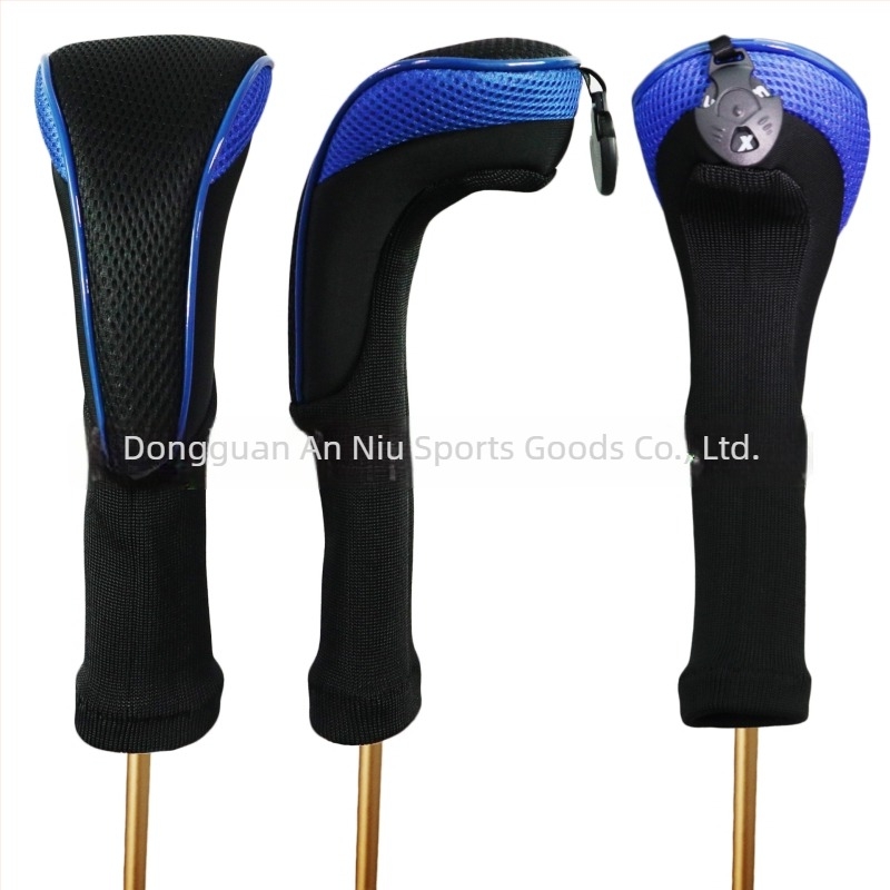 Husă pentru capul de golf cu design de gât lung din plasă, poliester, logo imprimat, personalizare disponibilă