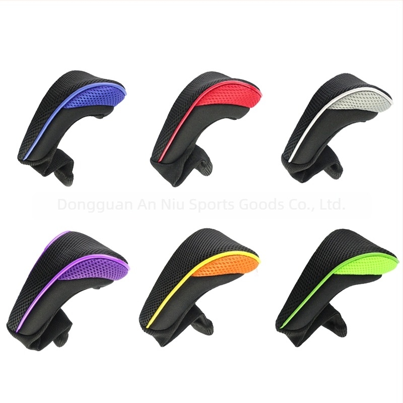 Husă pentru capul de golf cu design de gât lung din plasă, poliester, logo imprimat, personalizare disponibilă