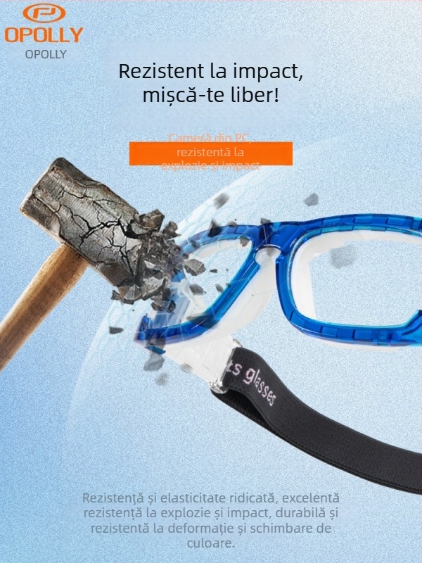 OPOLLY L006 Ochelari sport pentru miopie, cadrul PC, unisex, lentile interschimbabile, brațe detașabile