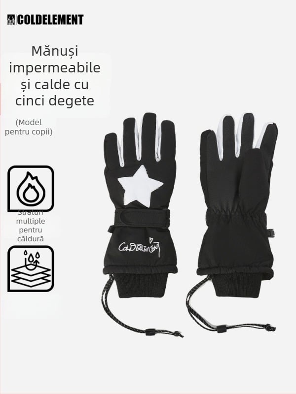 Mănuși de ski pentru copii, material 2L, pentru copii, destinate schiului, neimportate