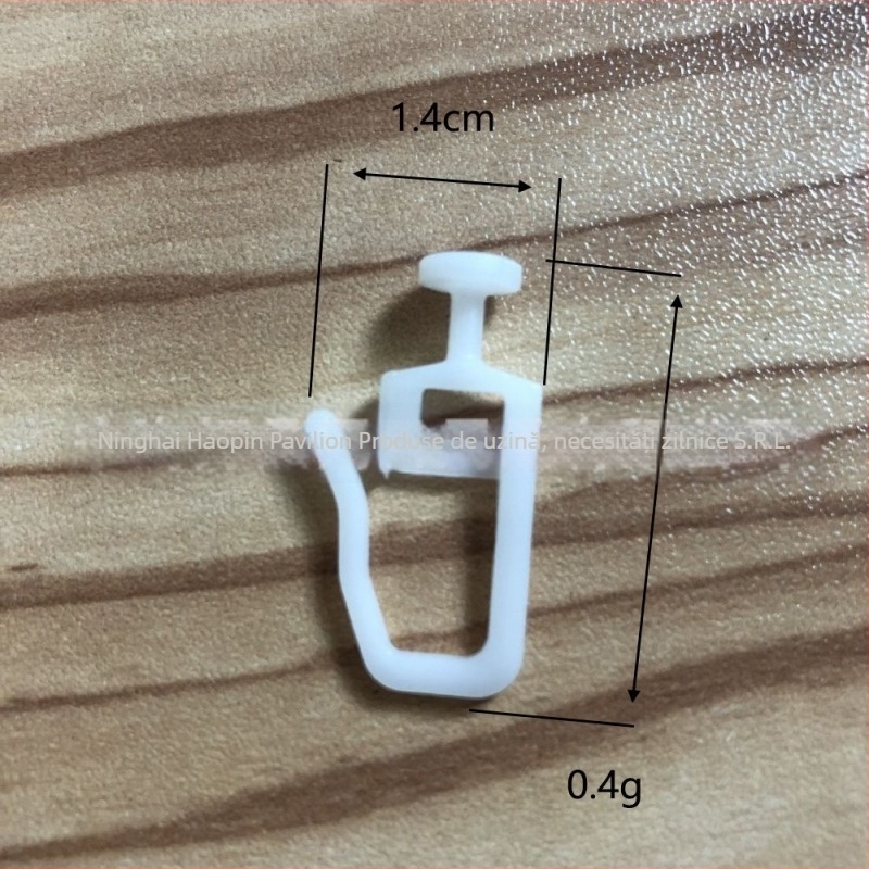 Cârlige pentru perdea din plastic, stil modern minimalist, brand hpg, ambalaj de 50 bucăți