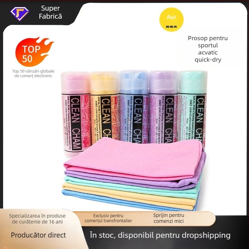 Prosop sport din PVA, țesătură cu relief plat, 8 fire, fir simplu, 141 g, răcorează și se usucă rapid (absorbția apei 5–10 s)