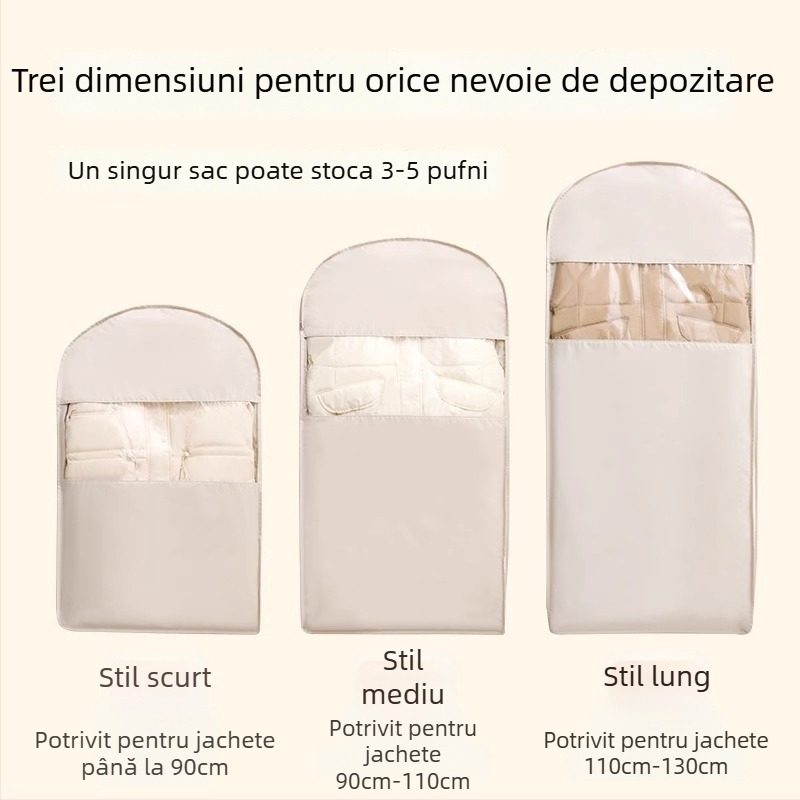 Acoperire anti-praf pentru haine, atârnată, din țesătură Twill – husă transparentă de depozitare pentru garderobă (îngroșată) pentru uz casnic