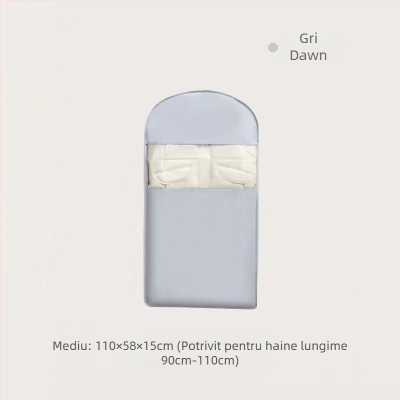 Acoperire anti-praf pentru haine, atârnată, din țesătură Twill – husă transparentă de depozitare pentru garderobă (îngroșată) pentru uz casnic