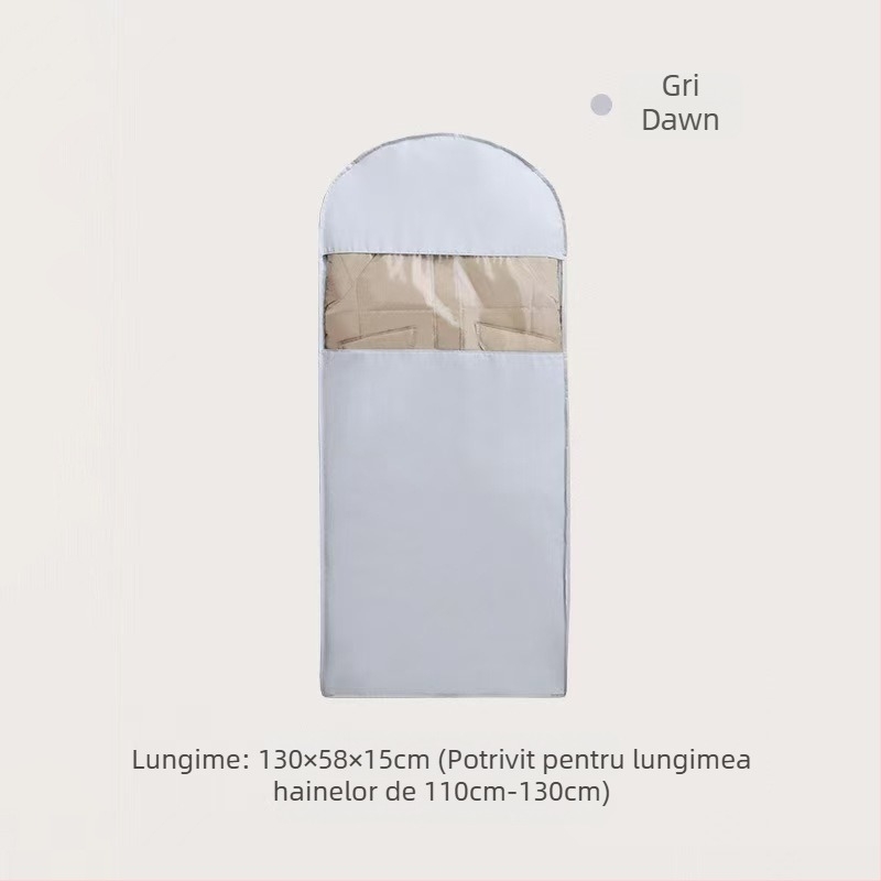 Acoperire anti-praf pentru haine, atârnată, din țesătură Twill – husă transparentă de depozitare pentru garderobă (îngroșată) pentru uz casnic