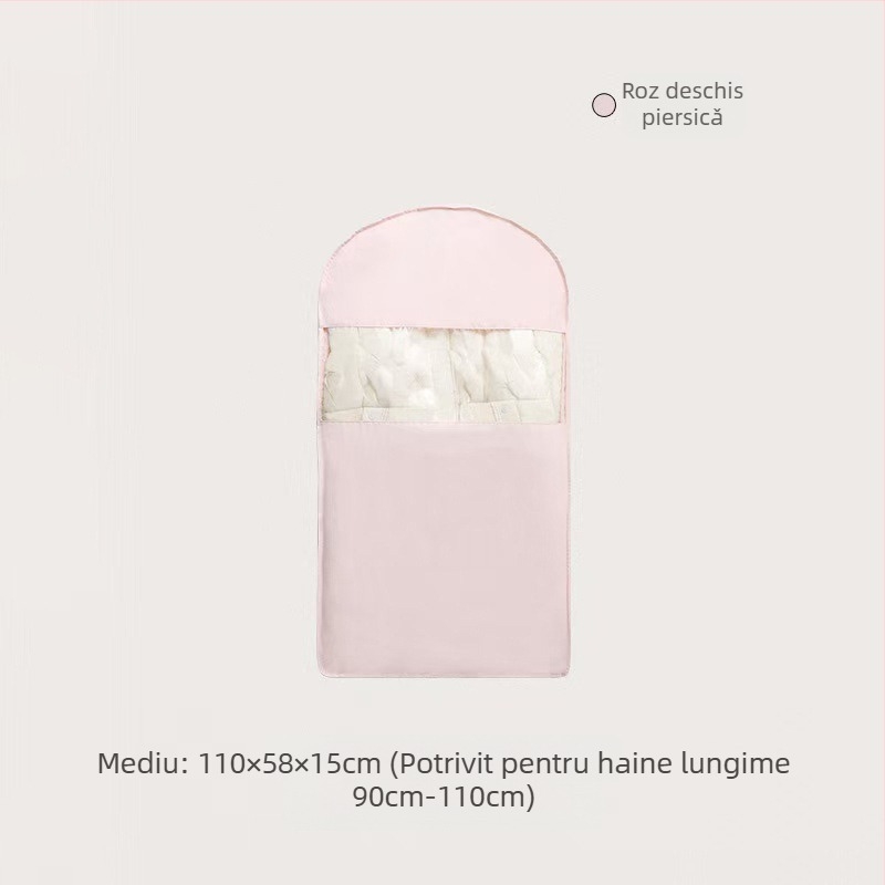 Acoperire anti-praf pentru haine, atârnată, din țesătură Twill – husă transparentă de depozitare pentru garderobă (îngroșată) pentru uz casnic