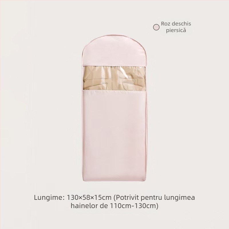 Acoperire anti-praf pentru haine, atârnată, din țesătură Twill – husă transparentă de depozitare pentru garderobă (îngroșată) pentru uz casnic