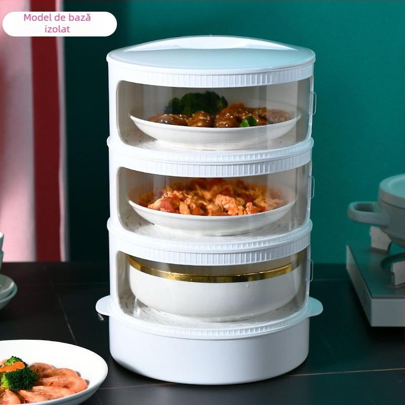 Shengleju Acoperire izolantă din plastic cu încălzire electrică, capac glisant din mai multe straturi pentru resturi, păstrare inteligentă a căldurii