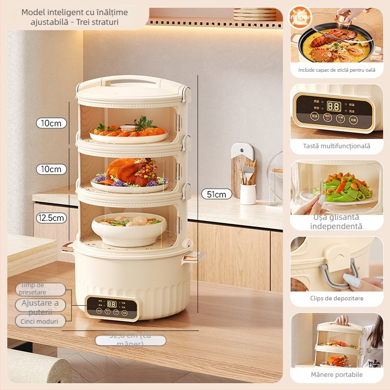 Capac multistrat pentru farfurii, uz casnic, PET material, izolație, inteligent și protecție împotriva prafului