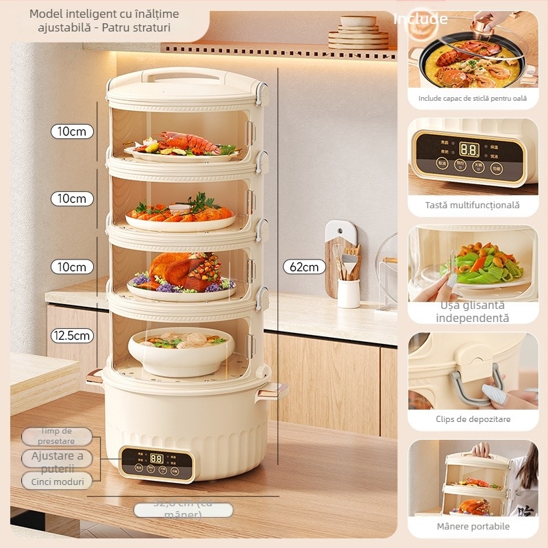 Capac multistrat pentru farfurii, uz casnic, PET material, izolație, inteligent și protecție împotriva prafului