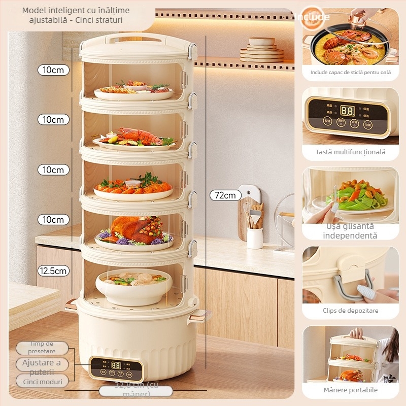 Capac multistrat pentru farfurii, uz casnic, PET material, izolație, inteligent și protecție împotriva prafului