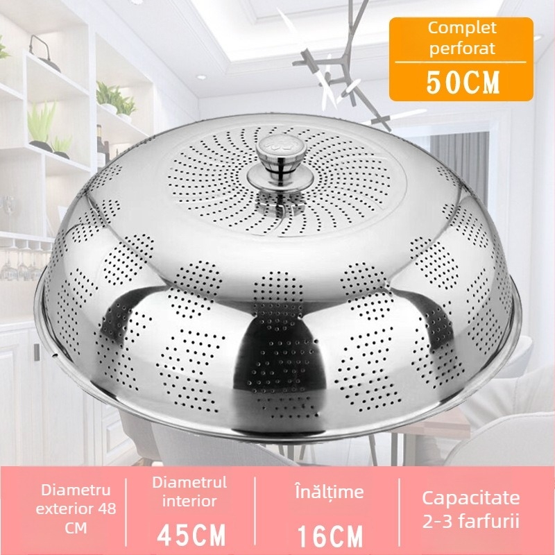 Capac metalic pentru mâncare, rezistent la praf, stil modern minimalist, lansat în 2019