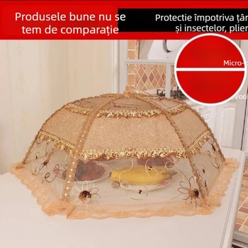 Capac de farfurie cu dantelă, capac din plasă, protecție împotriva muștelor și țânțarilor, stil coreean, lansat în 2023