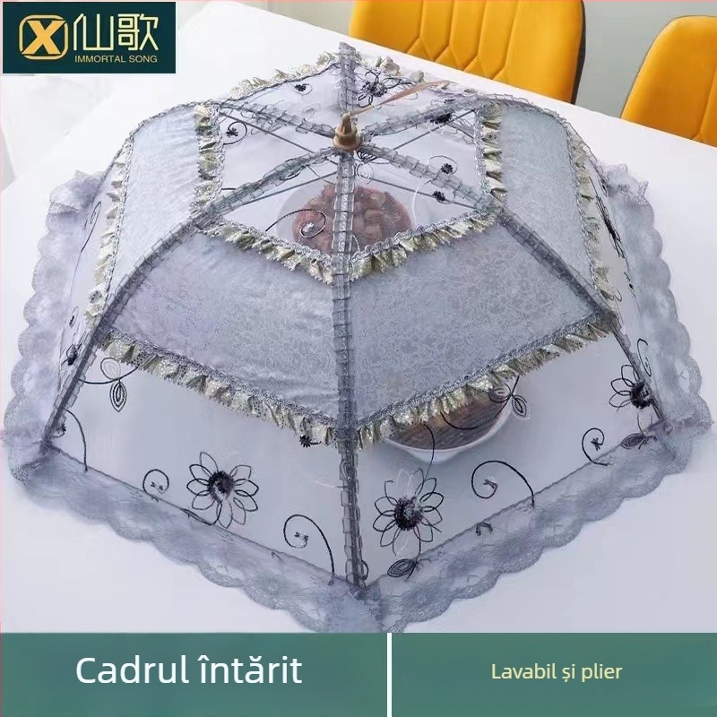 Capac de farfurie cu dantelă, capac din plasă, protecție împotriva muștelor și țânțarilor, stil coreean, lansat în 2023