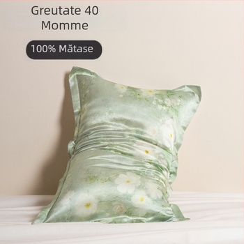 Husă de pernă din 100% Mătase Mulberry, imprimare digitală, stil modern minimalist, personalizare: Da