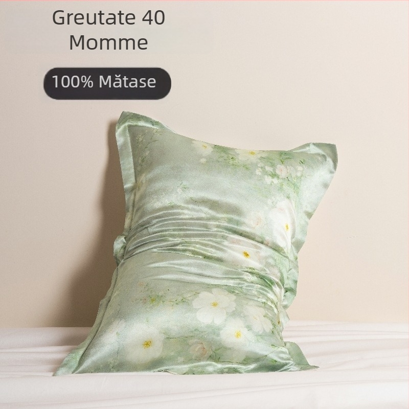 Husă de pernă din 100% Mătase Mulberry, imprimare digitală, stil modern minimalist, personalizare: Da