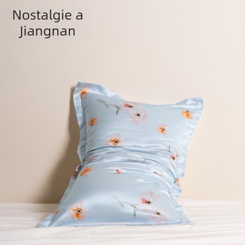 Husă de pernă din 100% Mătase Mulberry, imprimare digitală, stil modern minimalist, personalizare: Da