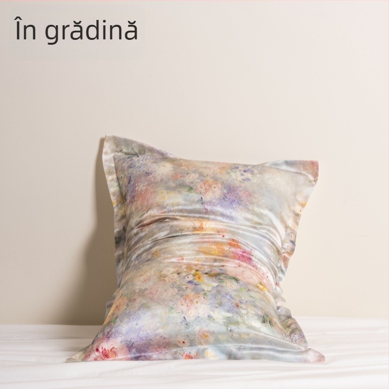 Husă de pernă din 100% Mătase Mulberry, imprimare digitală, stil modern minimalist, personalizare: Da