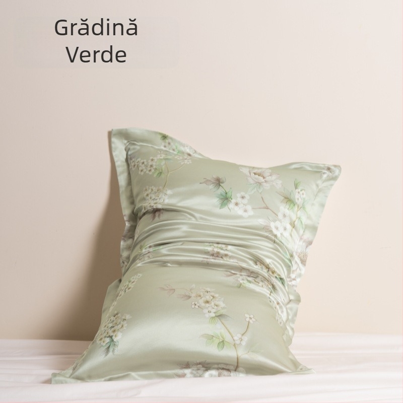 Husă de pernă din 100% Mătase Mulberry, imprimare digitală, stil modern minimalist, personalizare: Da