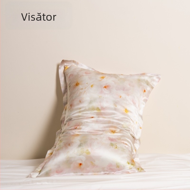Husă de pernă din 100% Mătase Mulberry, imprimare digitală, stil modern minimalist, personalizare: Da