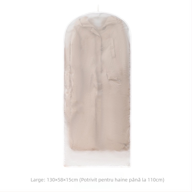 Sac de depozitare pentru geci cu agățare — satin, protecție împotriva prafului și umezelii, compresie fără aer pentru garderobă acasă