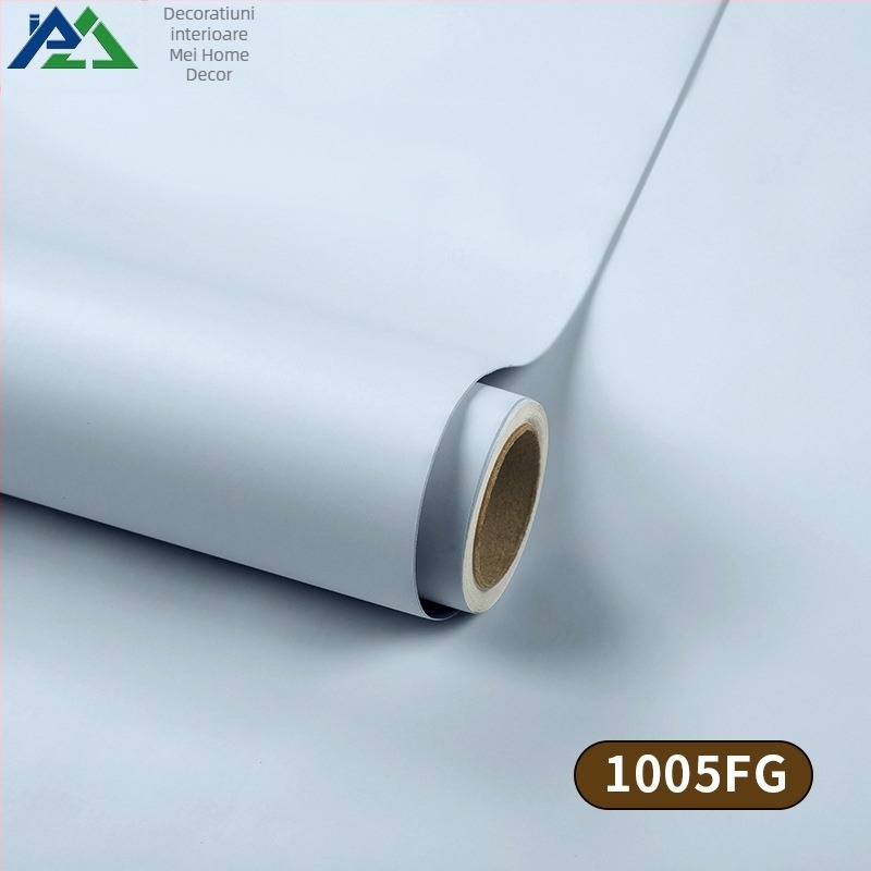 Film PVC autocolant gros pentru pereți, culoare solidă, impermeabil, textură piele, pentru sufragerie, dormitor, dulapuri și mobilier