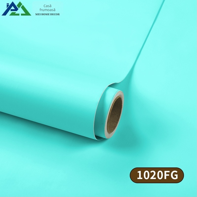 Film PVC autocolant gros pentru pereți, culoare solidă, impermeabil, textură piele, pentru sufragerie, dormitor, dulapuri și mobilier