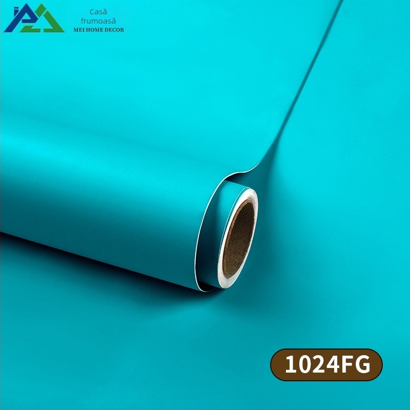 Film PVC autocolant gros pentru pereți, culoare solidă, impermeabil, textură piele, pentru sufragerie, dormitor, dulapuri și mobilier