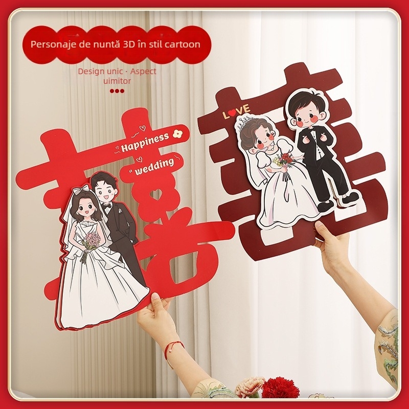 Autocolant 3D cu cuvânt fericit, în stil desen animat, pentru uși și camere — Material: Hârtie; Import: Nu; Brand: Altele; Categoria: Cuvânt Fericit