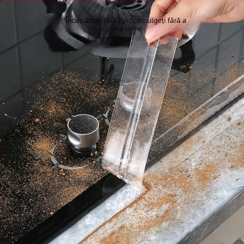 Bandă autoadezivă din PVC pentru sigilarea marginilor la chiuvetă și toaletă, rezistentă la apă și mucegai, potrivită pentru bucătărie și baie