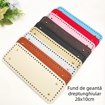 Bază pentru geantă, lucrată manual, dreptunghiulară, din PU piele; respirabilă și impermeabilă