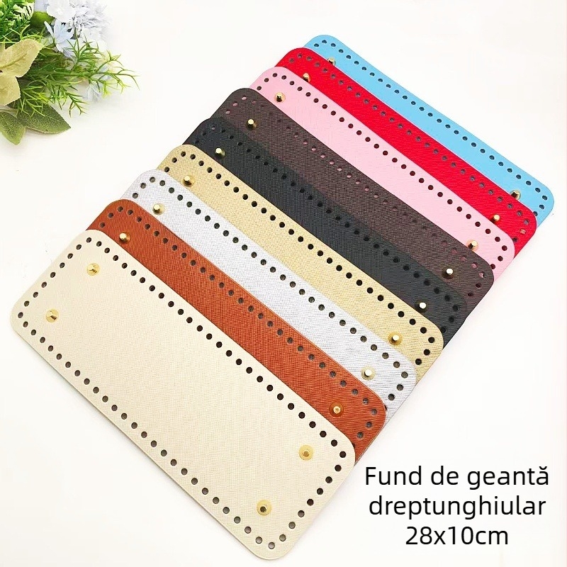 Bază pentru geantă, lucrată manual, dreptunghiulară, din PU piele; respirabilă și impermeabilă