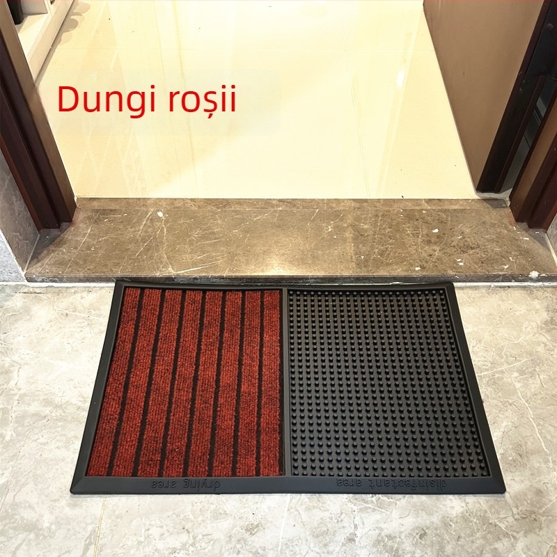 Covoraș de intrare din cauciuc, antiderapant, dezinfectare, lavabil, stil modern minimalist, brand YMO