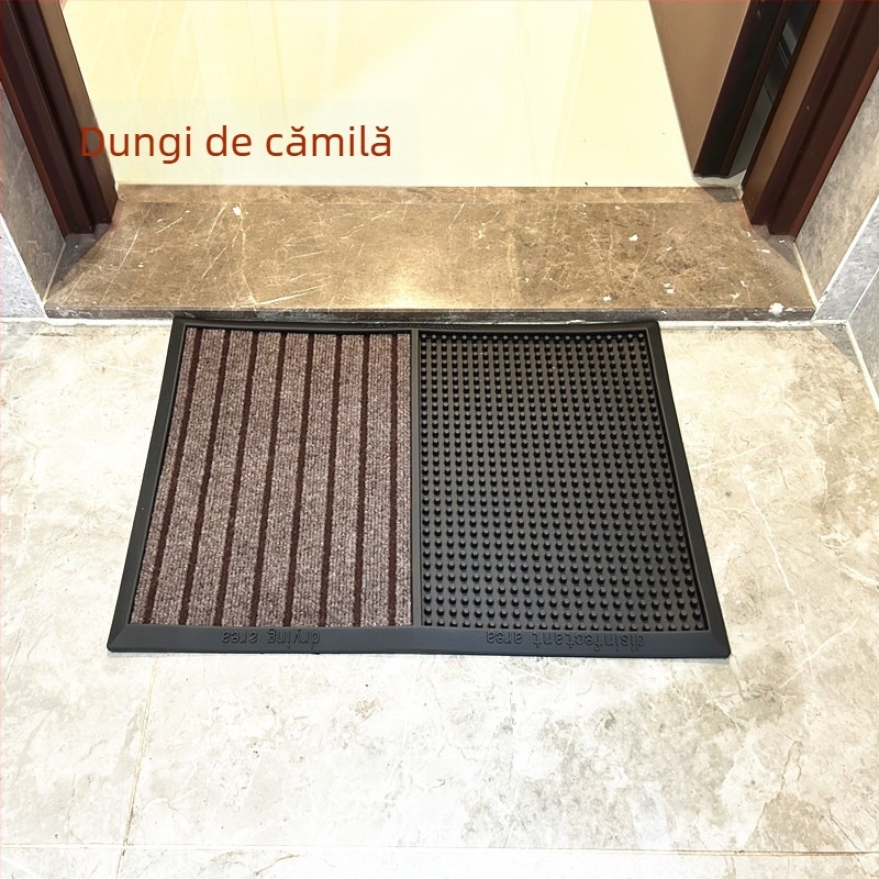 Covoraș de intrare din cauciuc, antiderapant, dezinfectare, lavabil, stil modern minimalist, brand YMO