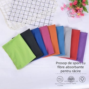 Prosop sport din bumbac cu efect de răcire, absorbție de apă 0–5 s, margine cusută, posibilitatea imprimării logo-ului