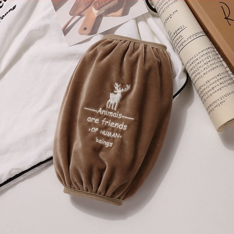 Mâneci de protecție pentru copii – desen animat, broderie, poliester și fleece, anti-murdărire