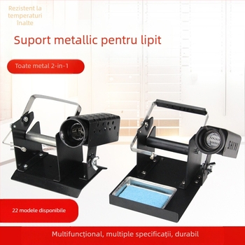 HB Suport metalic pentru fier de lipit – Multifuncțional 3 în 1, robust, stație 936, suport pentru sârmă de lipit