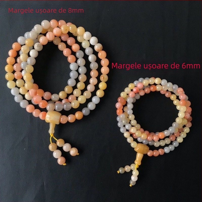 Brățară din jad cu mărgele rotunde, 108 mărgele