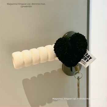 Manșon protector pentru mânerul ușii cu design inimă anti-static, stil cu degete parțial acoperite, material Lycra cotton, pentru dormitor și camera copiilor