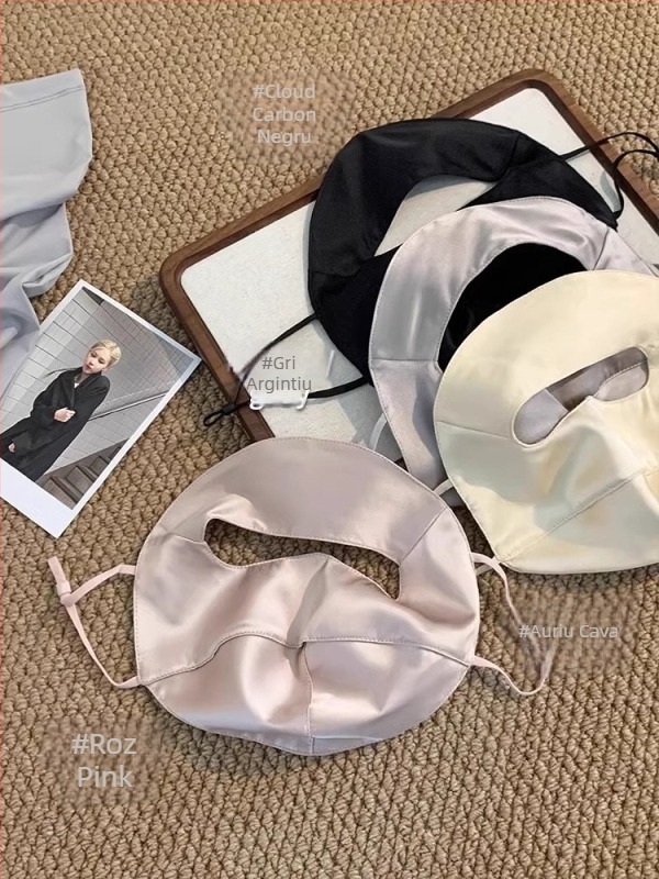 Mască facială din mătase Mulberry pentru adulți, protecție UV, respirabilă, acoperire completă a feței, primăvara 2025