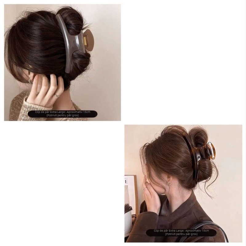 Clamă de păr arcuită din acrilic pentru copii (stil japonez-coreean, model floral vegetal)