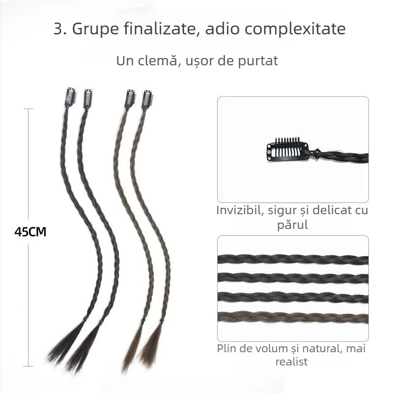 Perucă stil Chinezesc, bucle – fibră rezistentă la temperaturi înalte; Model 1; Fără vopsire