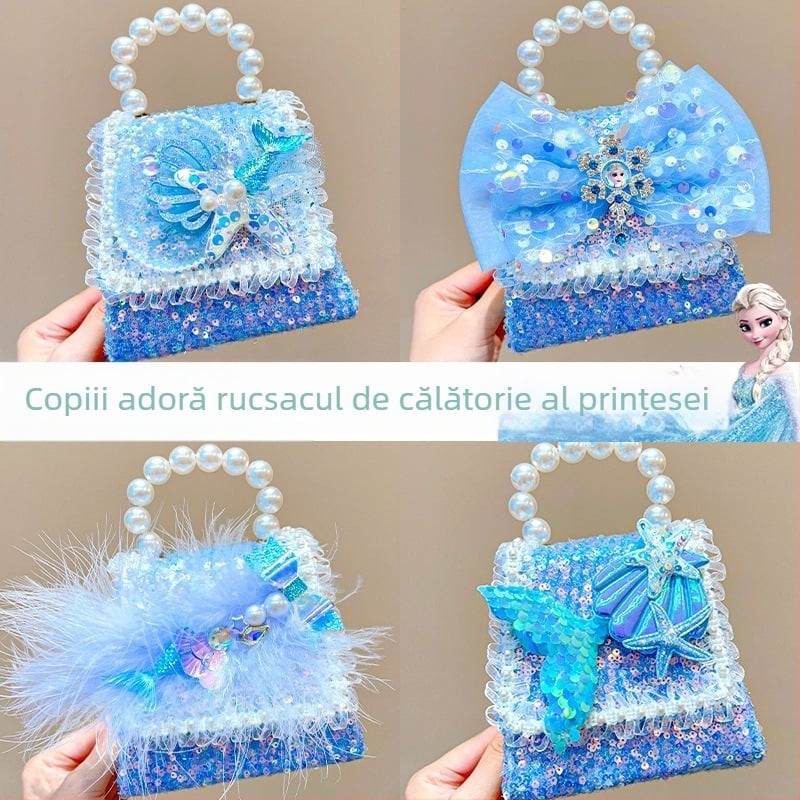 Rucsac pentru copii – tema Prințesa de Gheață și Zăpadă, stil Prințesă, Vara 2023, ambalare în vrac
