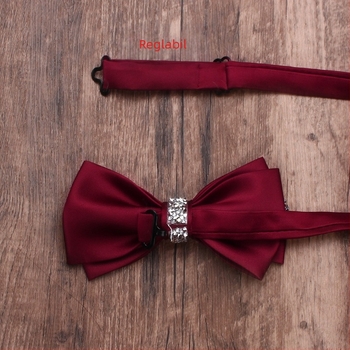 Papion pentru bărbați și femei, poliester, jacquard, cap plat, unisex, business casual, căptușeală poliester