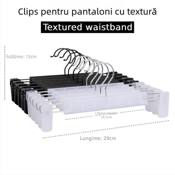 Clip pentru pantaloni cu priză anti-derapantă, clip din plastic telescopic pentru lenjerie, fuste și pantaloni