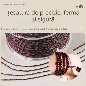 Mingwo Șnur non-elastic pentru mărgele Buddha - aliaj, șnur împletit, origine Yiwu, toamnă 2024