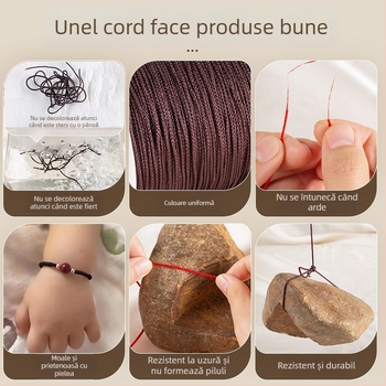 Mingwo Șnur non-elastic pentru mărgele Buddha - aliaj, șnur împletit, origine Yiwu, toamnă 2024