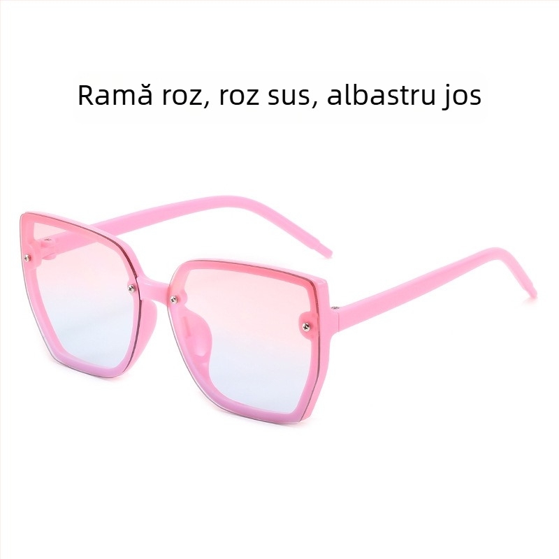 Ochelari de soare pentru copii, fără ramă, ramă PC și lentile PC, protecție UV400, nepolarizați