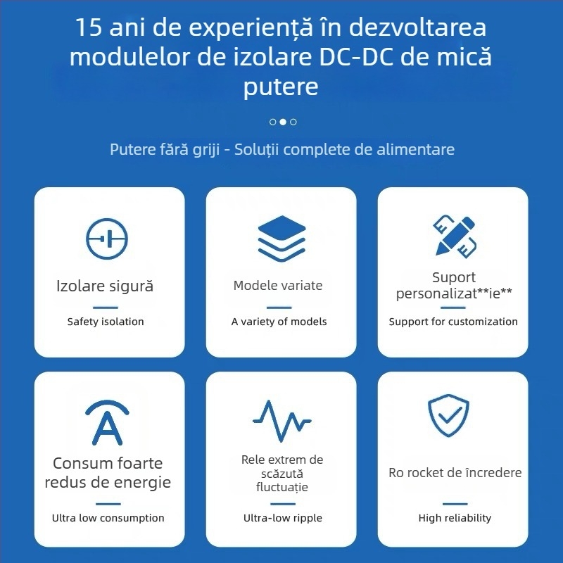 Modul de sursă de alimentare izolat A0505S/0512S/0524S-1WR2/1WR3/2WR3, 5V la 5V, pentru aplicații digitale 3C